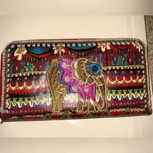 Sakroots Elephant Boho style Clutch Wallet. NWOT